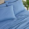 Bibb Home 2000 Count 6-Piece Bamboo Sheet Set - Queen - Ocean Blue 1831-QN-OCBL